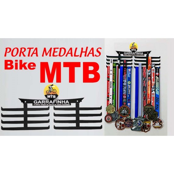 Porta Medalhas MTB com nome e brasão do Grupo
