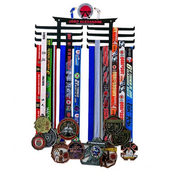 Porta Medalhas de Parede para Esportes Judô, Jiu-jitsu, Karatê